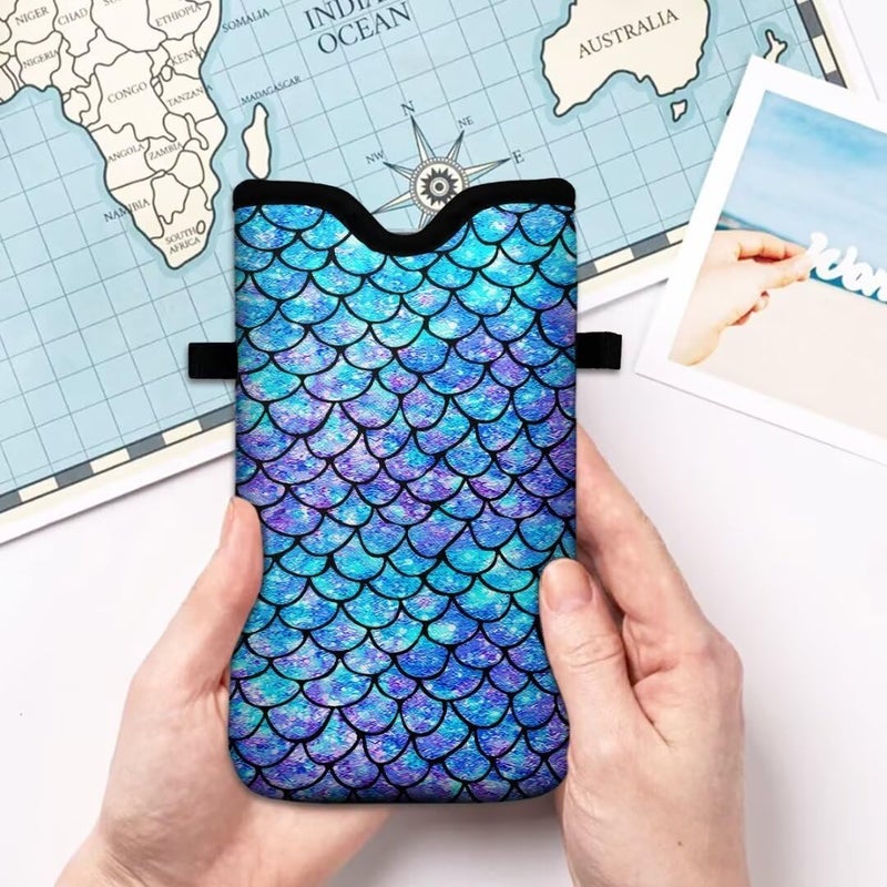 FREZORA Cell Phone Sleeves Bag Case Crossbody Neoprene Holder Lanyard Phone Pouch for Women Men 7.5 X 4.5 Inches - Scale - Image 3